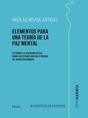 cover image of Elementos para una teoría de la paz mental
